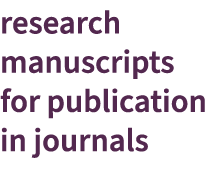 research manuscripts for publication in journals 